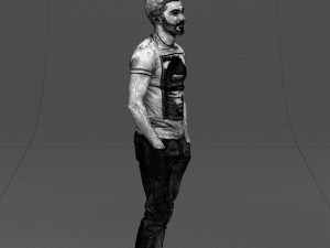 beard man 0421 3D Модель