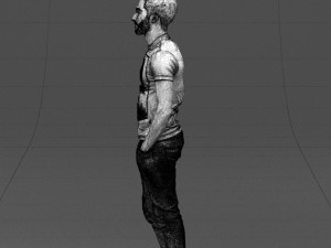 beard man 0421 3D Модель