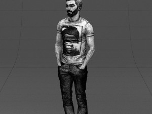 beard man 0421 3D Модель