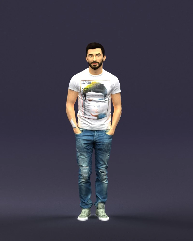 beard man 0421 3d print ready 3D Print Model .c4d .max .obj .3ds .fbx .stl .blend