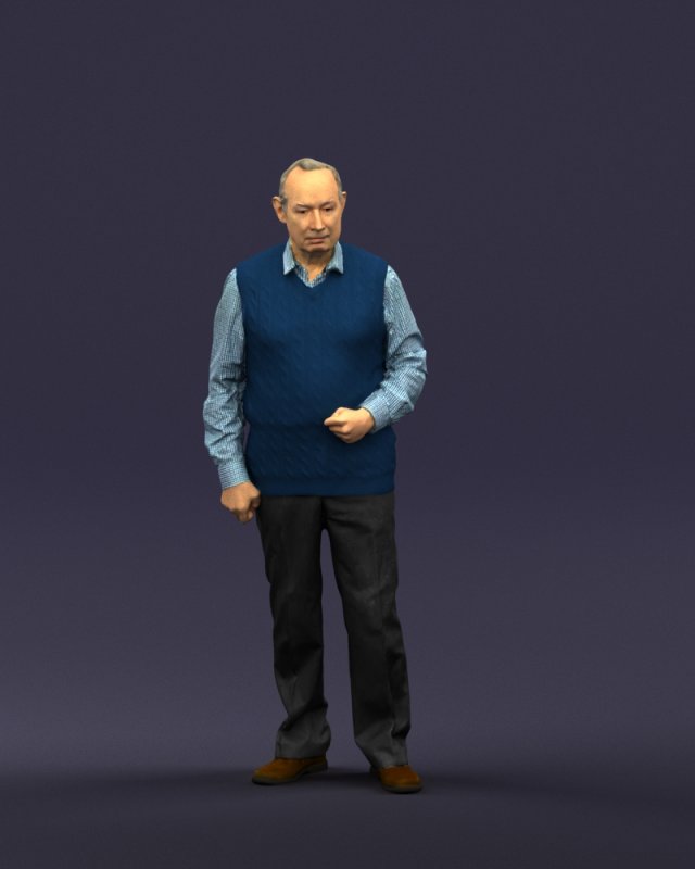 old man 0423 3d print ready 3Dプリントモデル .c4d .max .obj .3ds .fbx .stl .blend 