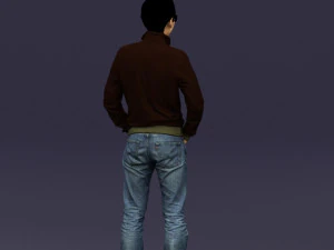 with glasses man 0424 3D Model