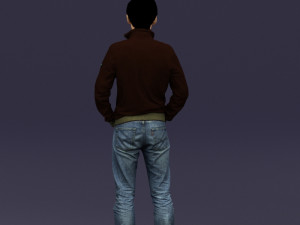 with glasses man 0424 3D Model