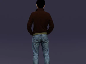 with glasses man 0424 3D Model