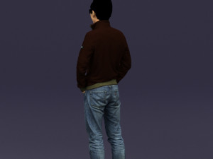 with glasses man 0424 3D Model
