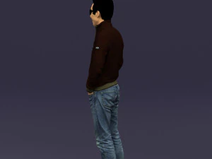 with glasses man 0424 3D Model