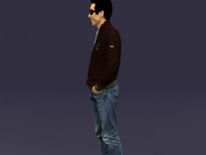 with glasses man 0424 3D Model