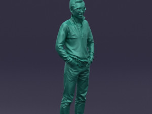 with glasses man 0424 3D Model