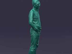 with glasses man 0424 3D Model