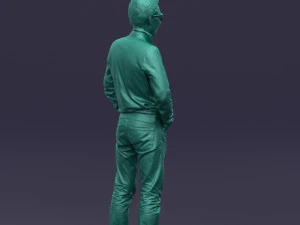 with glasses man 0424 3D Model