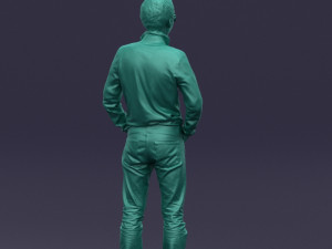with glasses man 0424 3D Model