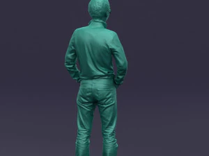 with glasses man 0424 3D Model