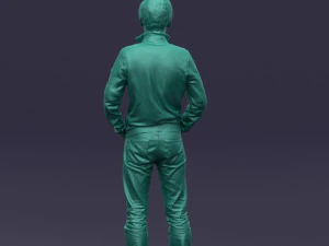 with glasses man 0424 3D Model