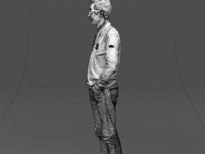 with glasses man 0424 3D Model