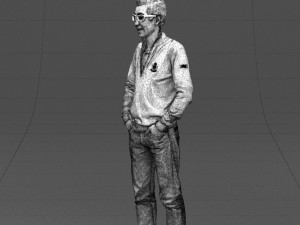 with glasses man 0424 3D Model