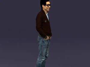 with glasses man 0424 3D Print Model