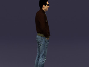 with glasses man 0424 3Dプリントモデル