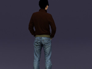 with glasses man 0424 3Dプリントモデル