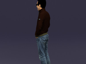 with glasses man 0424 3Dプリントモデル