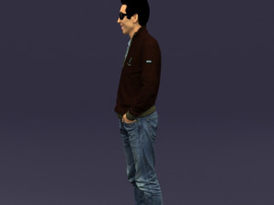 with glasses man 0424 3Dプリントモデル