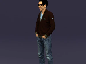 with glasses man 0424 3D Print Model