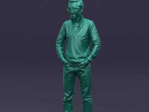with glasses man 0424 3D Print Model