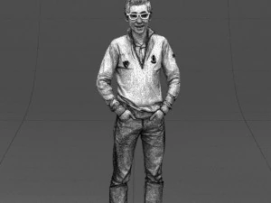 with glasses man 0424 3D Print Model