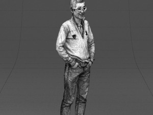 with glasses man 0424 3Dプリントモデル