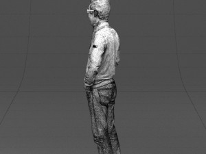 with glasses man 0424 3Dプリントモデル