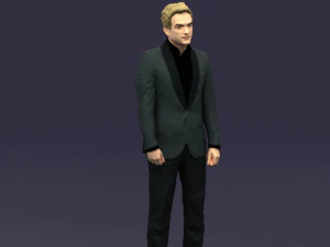 black suit man 0425 3D Model