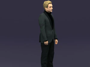 black suit man 0425 3D Model