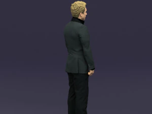 black suit man 0425 3D Model