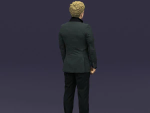 black suit man 0425 3D Model