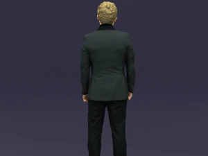 black suit man 0425 3D Model
