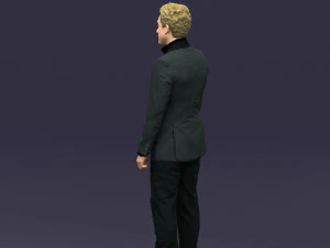 black suit man 0425 3D Model