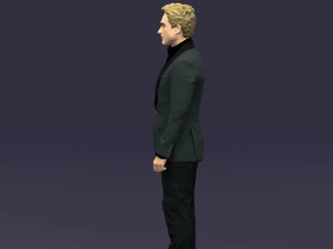 black suit man 0425 3D Model
