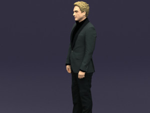 black suit man 0425 3D Model