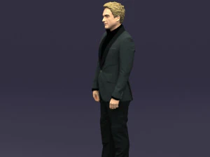 black suit man 0425 3D Model