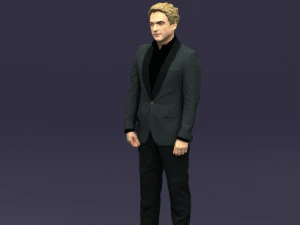 black suit man 0425 3D Model