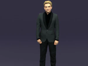 black suit man 0425 3D Model