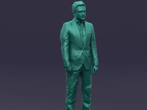 black suit man 0425 3D Model