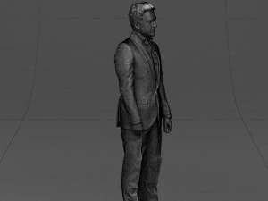 black suit man 0425 3D Model
