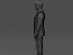 black suit man 0425 3D Model