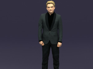 black suit man 0425 3d print ready Modèles 3D en vedette