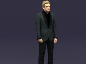 black suit man 0425 3d print ready Model Cetak 3D