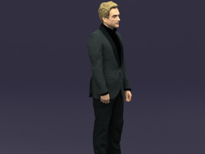 black suit man 0425 3d print ready Model Cetak 3D
