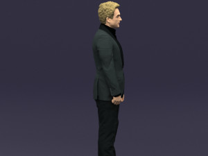 black suit man 0425 3d print ready Model Cetak 3D