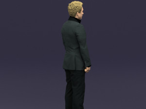 black suit man 0425 3d print ready Model Cetak 3D