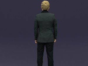 black suit man 0425 3d print ready Model Cetak 3D