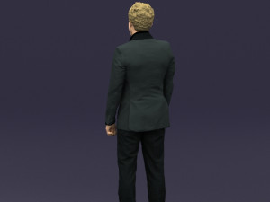 black suit man 0425 3d print ready Model Cetak 3D